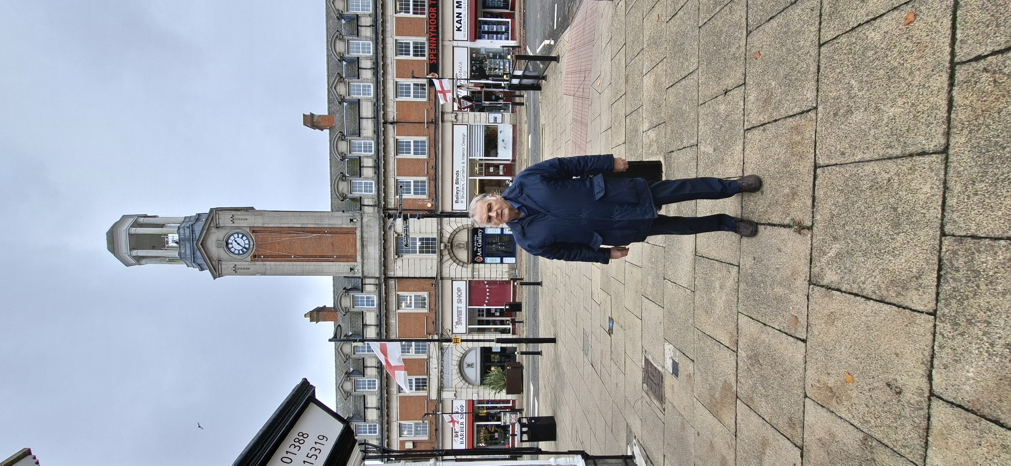 Ian Thompson outside Spennymoor Town Hall